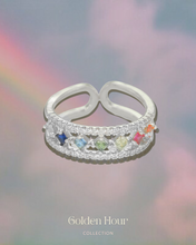 Load image into Gallery viewer, Full Spirit - 18KGP Rainbow Silver Rings
