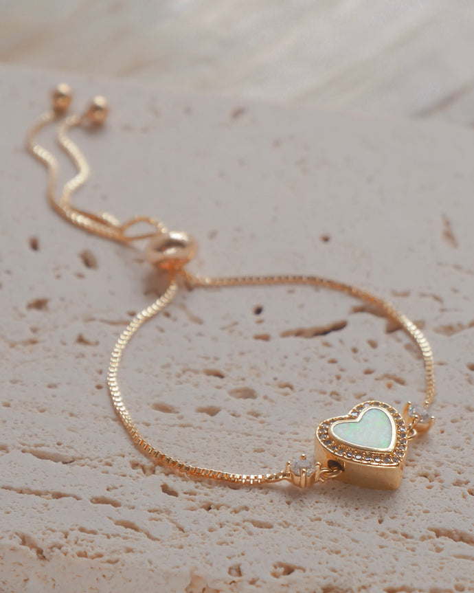 Heart Glow - Gold Vermeil Opal Star Bracelet
