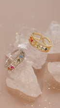 Load image into Gallery viewer, Full Spirit &amp; Bright - 18KGP Silver Rings
