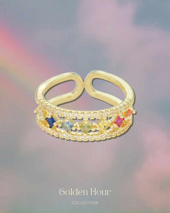 Full Spirit - 18KGP Rainbow Gold Rings