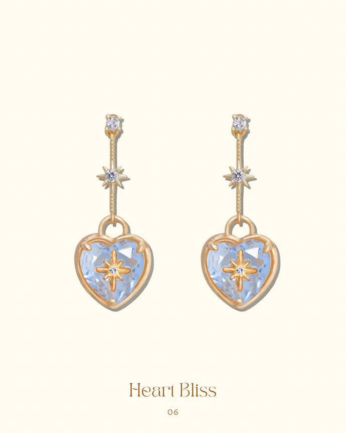 Heart Bliss 06 - 14KGP Heart Earrings