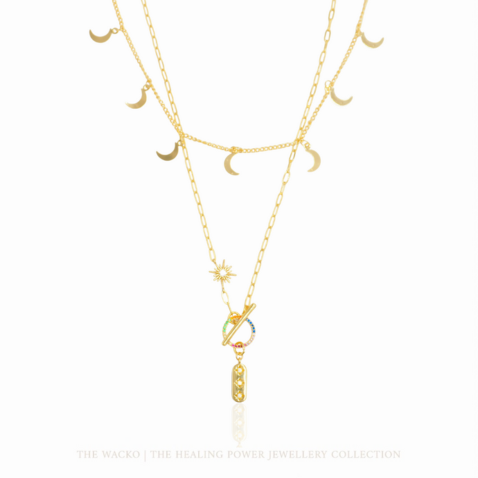 TOGGLE NECKLACE - 8-AWN STAR SET