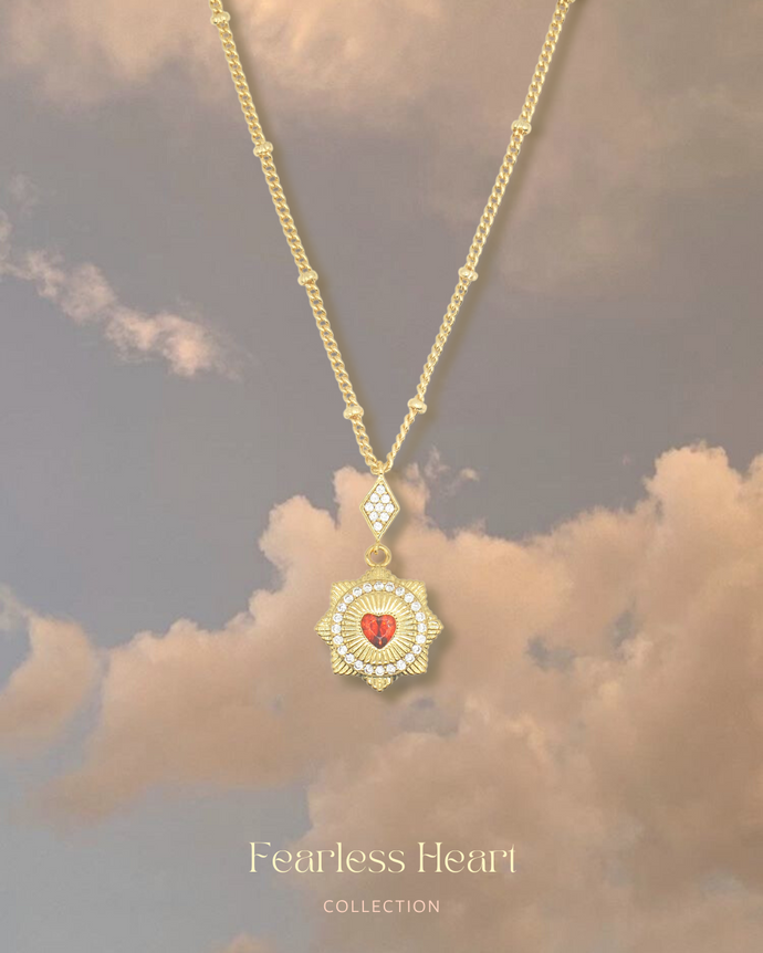 Boundless Love - Gold Titanium Steel Heart Necklace *Waterproof