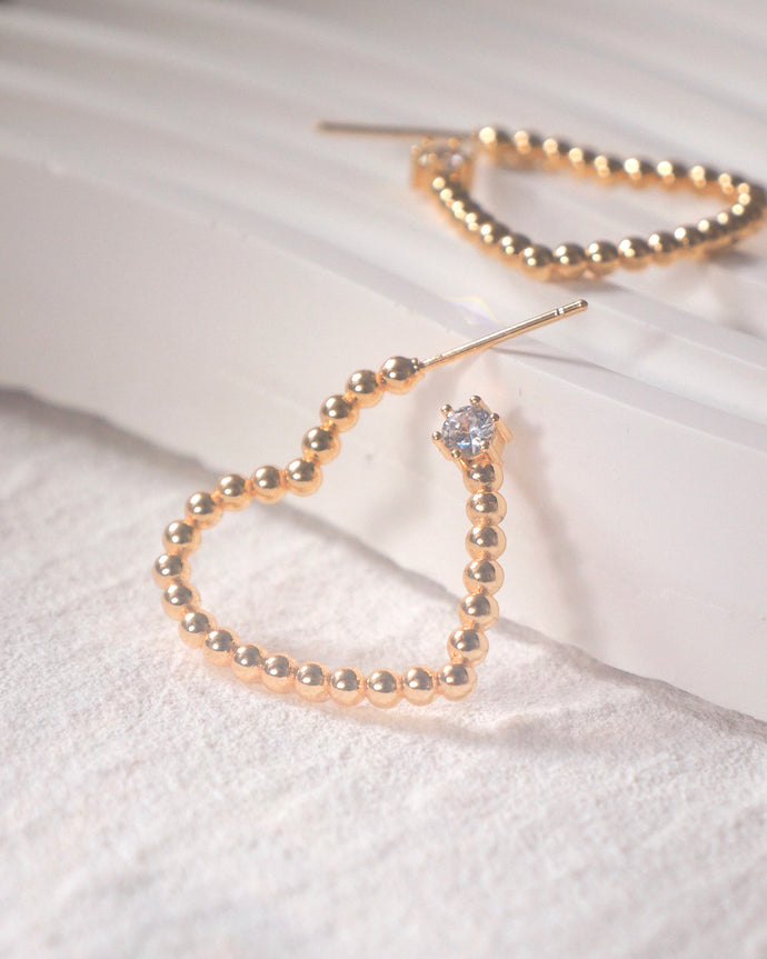 Ditto Heart • 18K Gold Vermeil Earrings