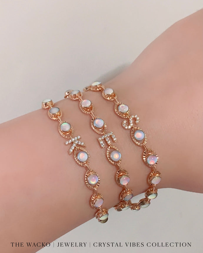 My Vibes  - Opal Initial Bracelet / 字母訂製