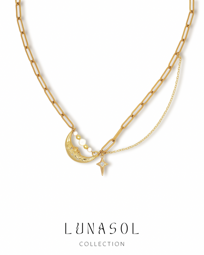 Lunasol Pearl - Gold Vermeil Necklace *waterproof