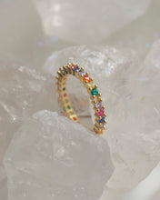 Load image into Gallery viewer, Gleaming - Signature Rainbow Stone Adjustable Ring
