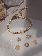 You Are Loved Initial Figaro Chain Bracelets (Waterproof) 