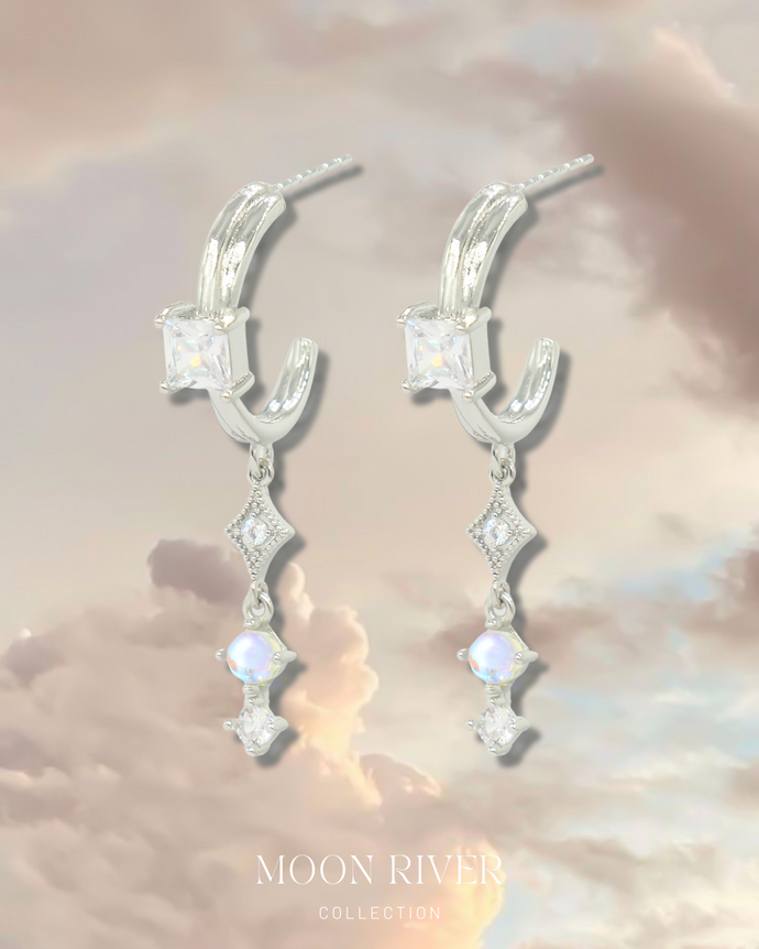 Ethereal - 925 Sliver Moonstone Earrings