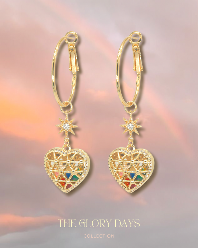 Love at first sight - Heart Shaped Hoop Earrings