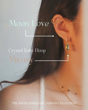 Load image into Gallery viewer, Mimzy - Crystal Baby Hoop Earrings
